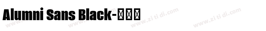 Alumni Sans Black字体转换